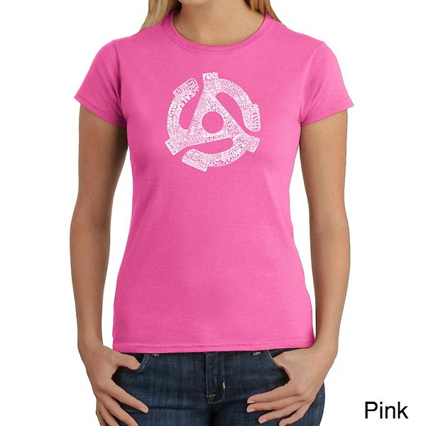 

Футболка с принтом Record adapter La Pop Art, Pink