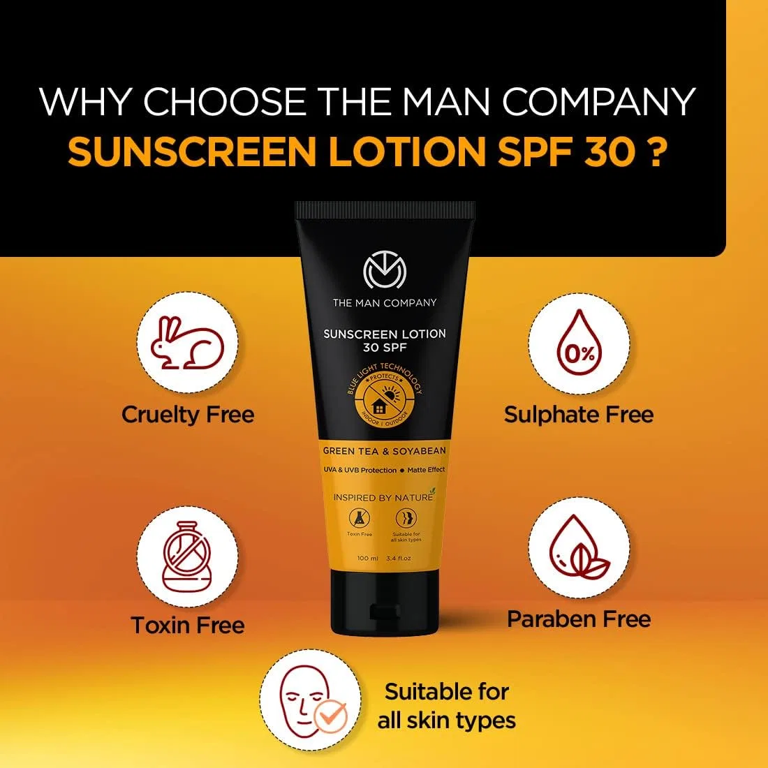 Солнцезащитный лосьон с SPF 30 The Man Company, 100 мл — фото 4