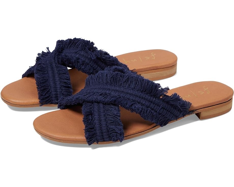 

Сандалии French Sole Meredith, цвет Navy Linen