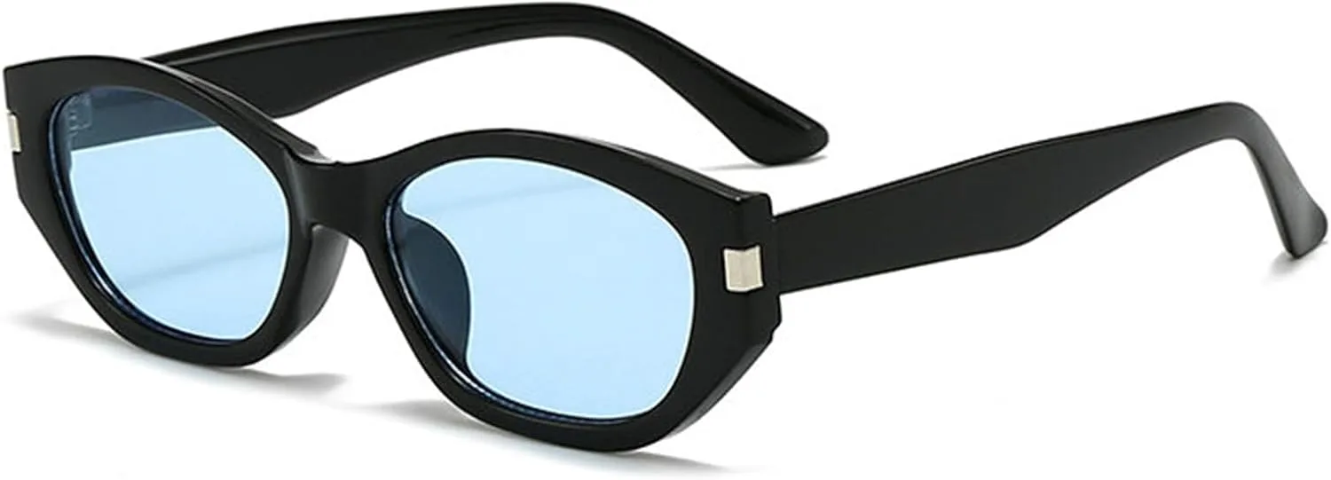 

Солнцезащитные очки Willochra «Кошачий глаз» для женщин, винтажные, с черными линзами, модные ретро-очки овальной формы, защита от ультрафиолета UV400, C3