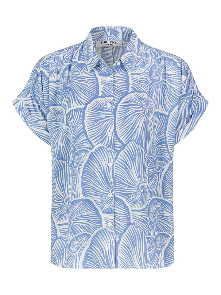 

Блузка Sublevel, светло-голубой/белый