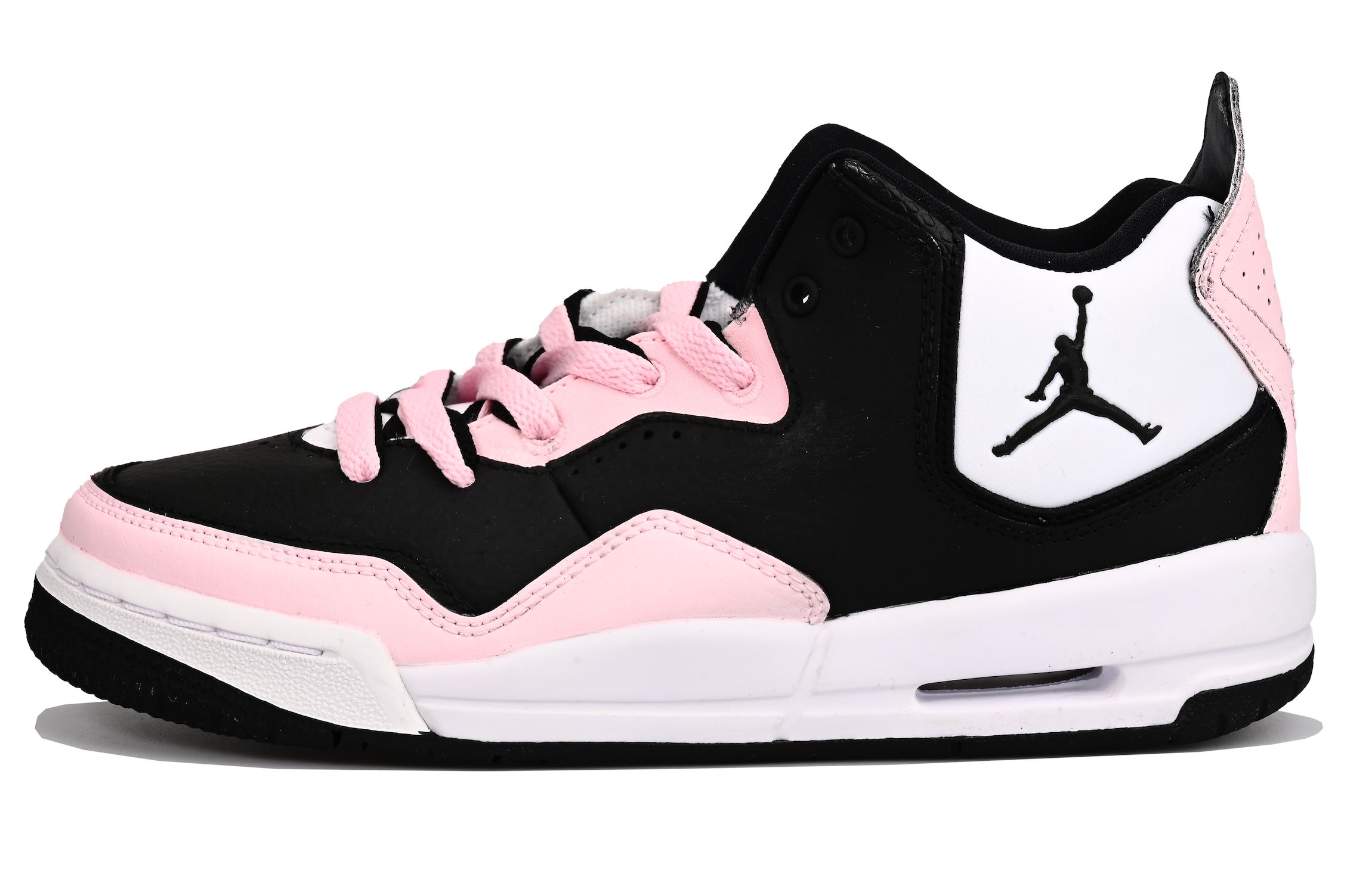 

Jordan Courtside 23 нескользящие амортизирующие баскетбольные кроссовки Mid-Top для детей черные розовые подростковые