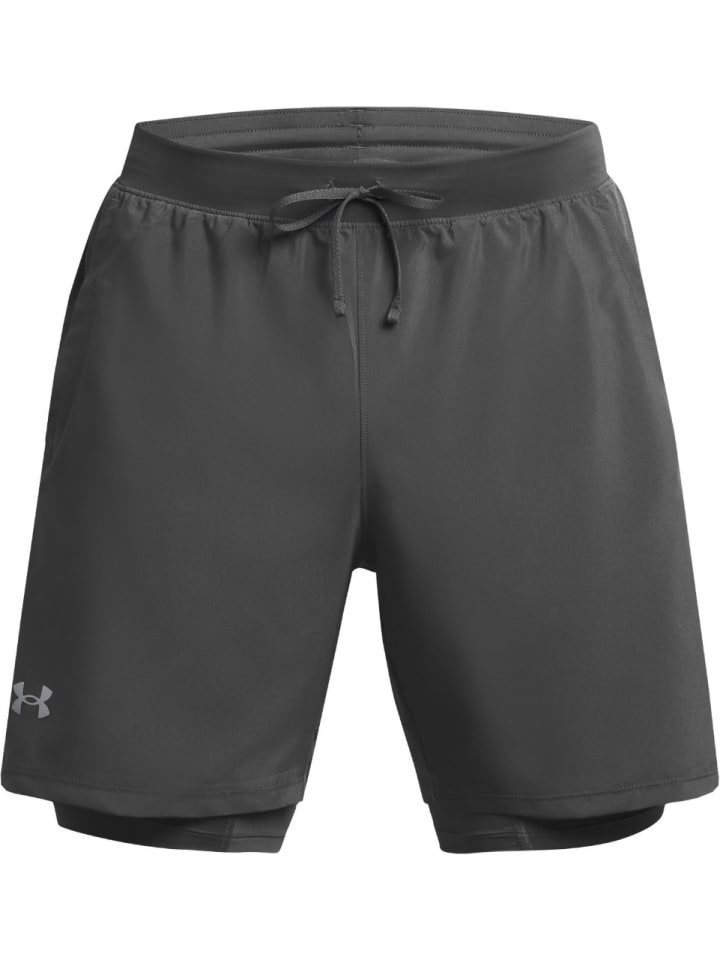 

Тканевые шорты Ua Launch 7'' 2-In-1 Shorts Under Armour, серый