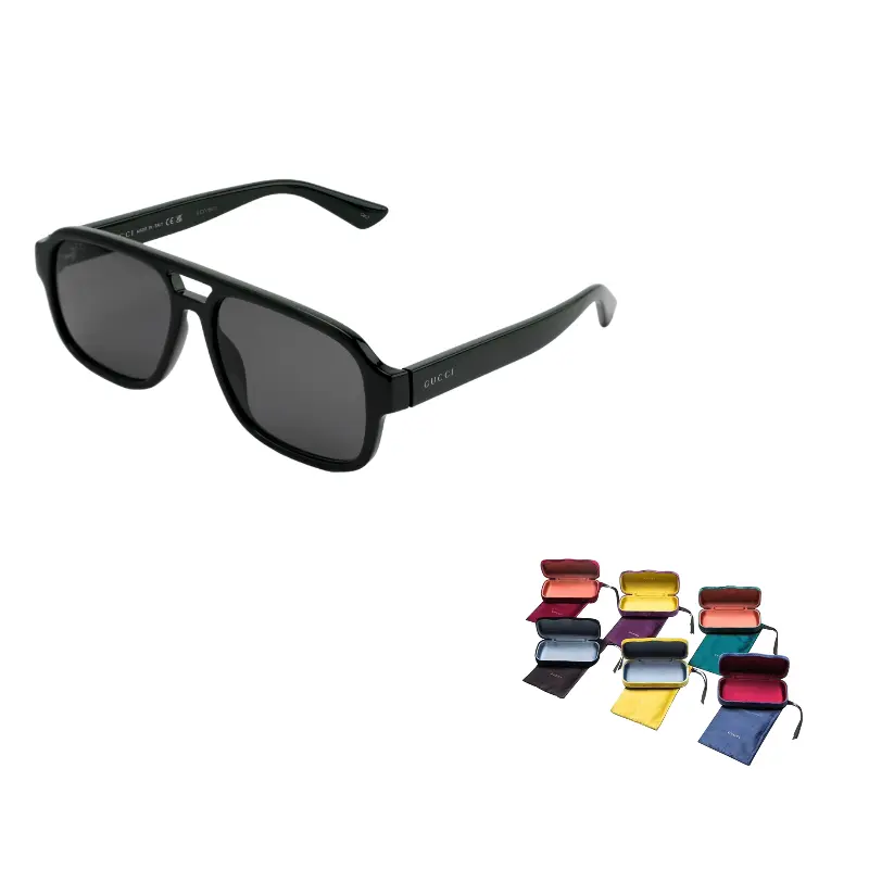 

Солнцезащитные очки в авиаторской оправе GUCCI, черный