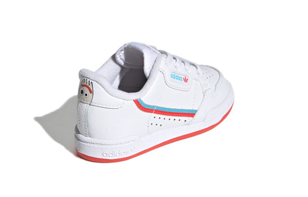 Кроссовки оригинальные континентальные 80 el i красные Adidas, белый — фото 4