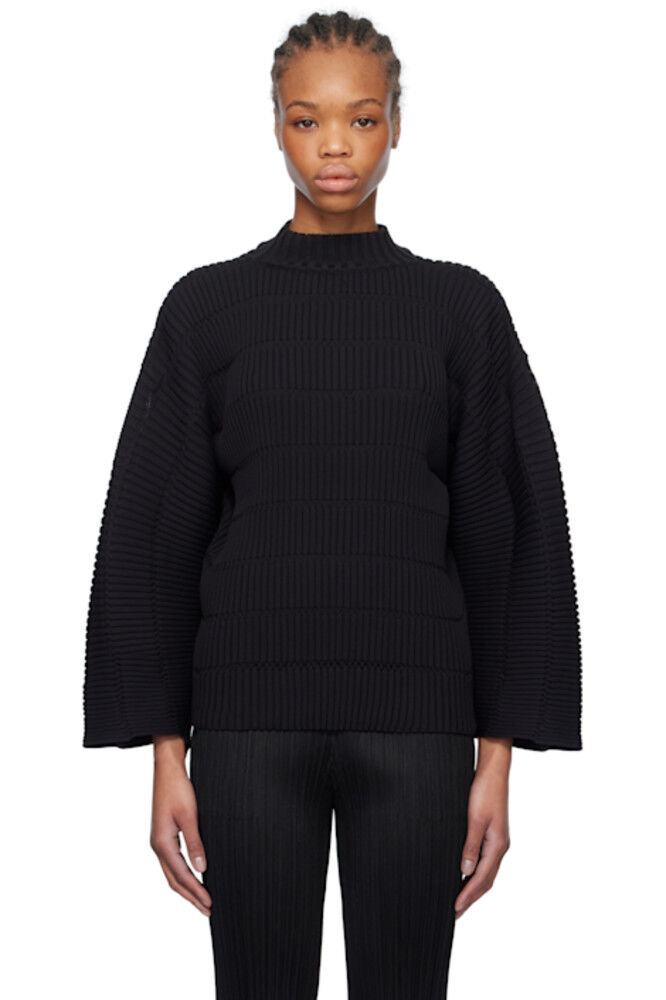 

Черный свитер с резинкой PLEATS PLEASE ISSEY MIYAKE