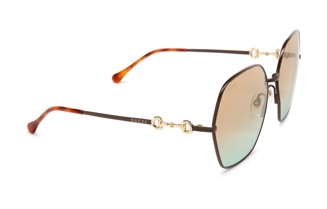

GUCCI Солнцезащитные очки с круглой оправой, Umber