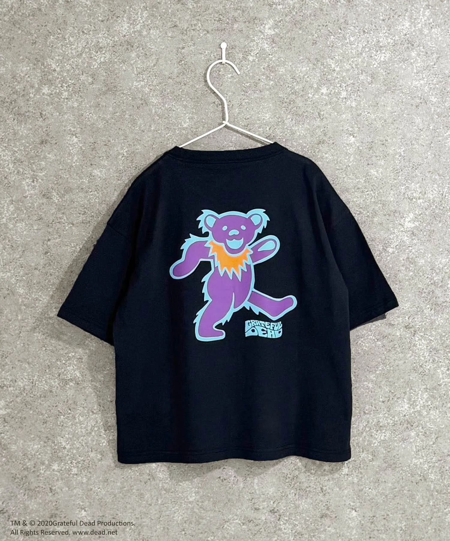 Детская футболка Grateful Dead с принтом Dancing Bear чёрная