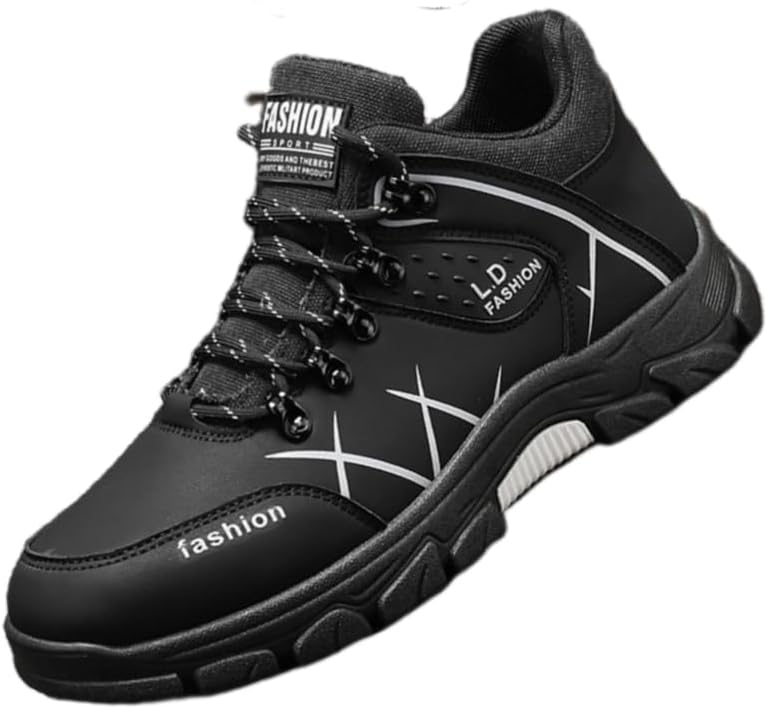 

Мужские дышащие спортивные кроссовки: толстая подошва и легкие, для повседневной носки и спорта Hoalox, черный