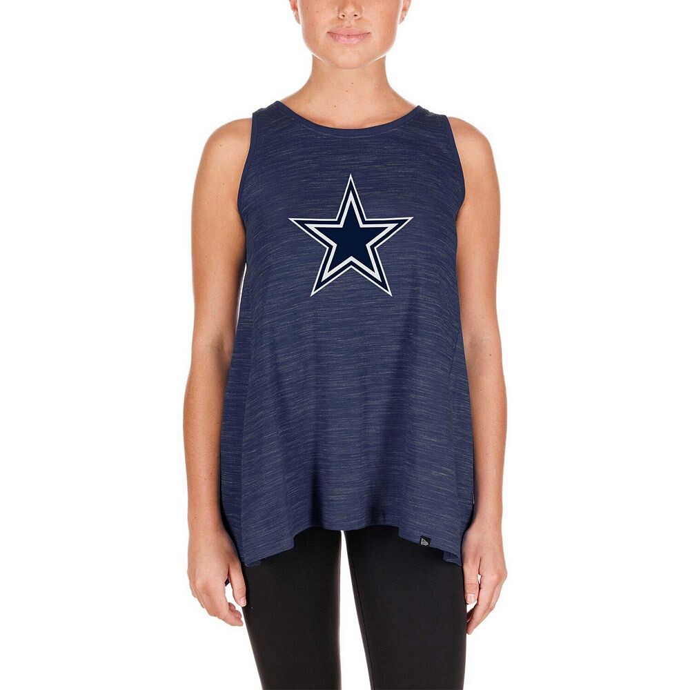 

Женская темно-синяя майка New Era Dallas Cowboys больших размеров Space Dye Active безрукавка, цвет Cow Navy
