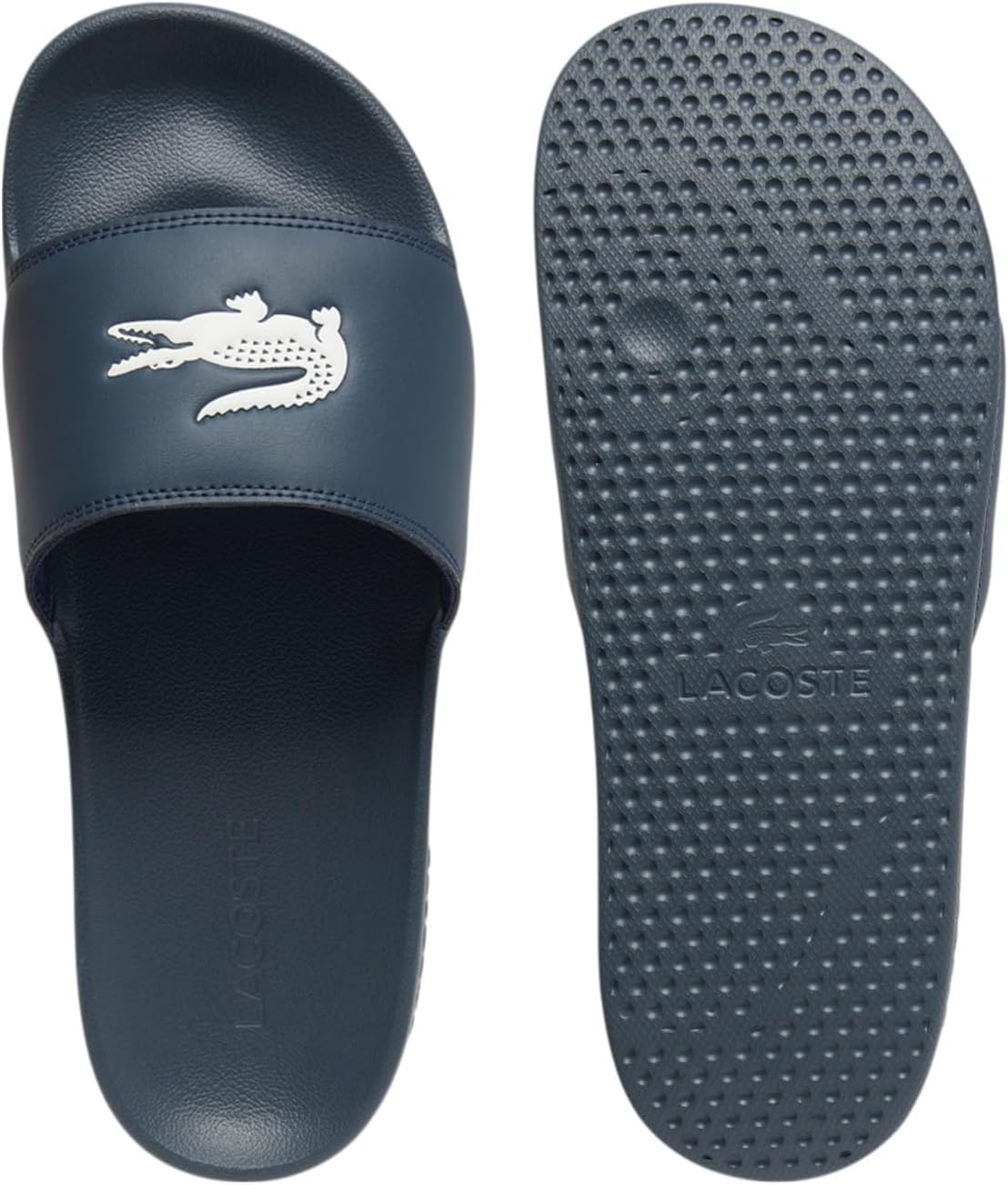 Lacoste мужские сандалии Serve Slide 2.0, Navy & White Croc — фото 4