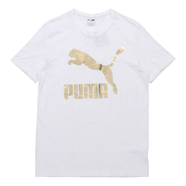 

Футболка logo printed short sleeve tee white Puma, белый