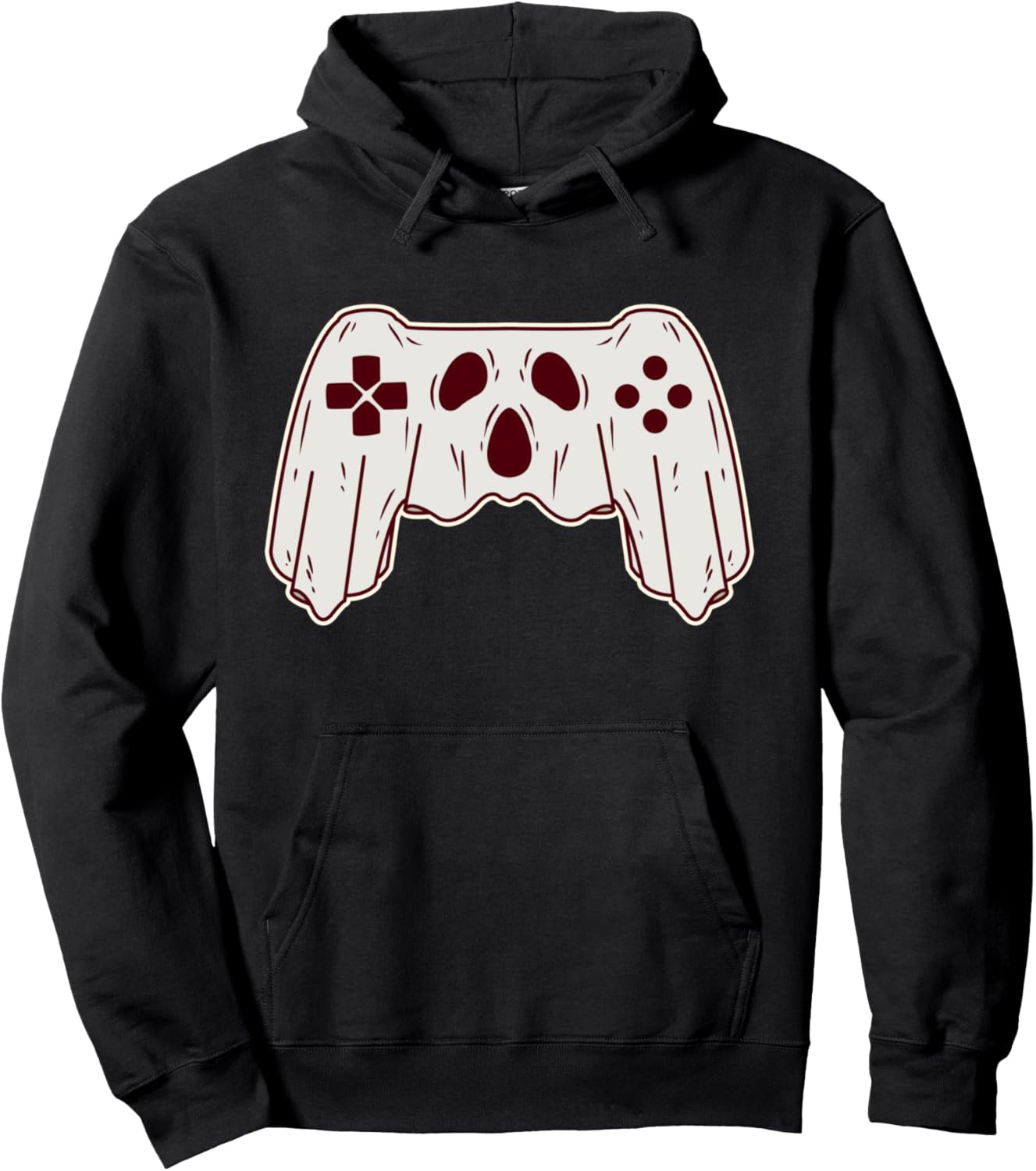 

Ленивый костюм на Хэллоуин для геймеров - Толстовка с капюшоном в виде призрака из видеоигр Halloween Gifts For Gamers & Company, черный