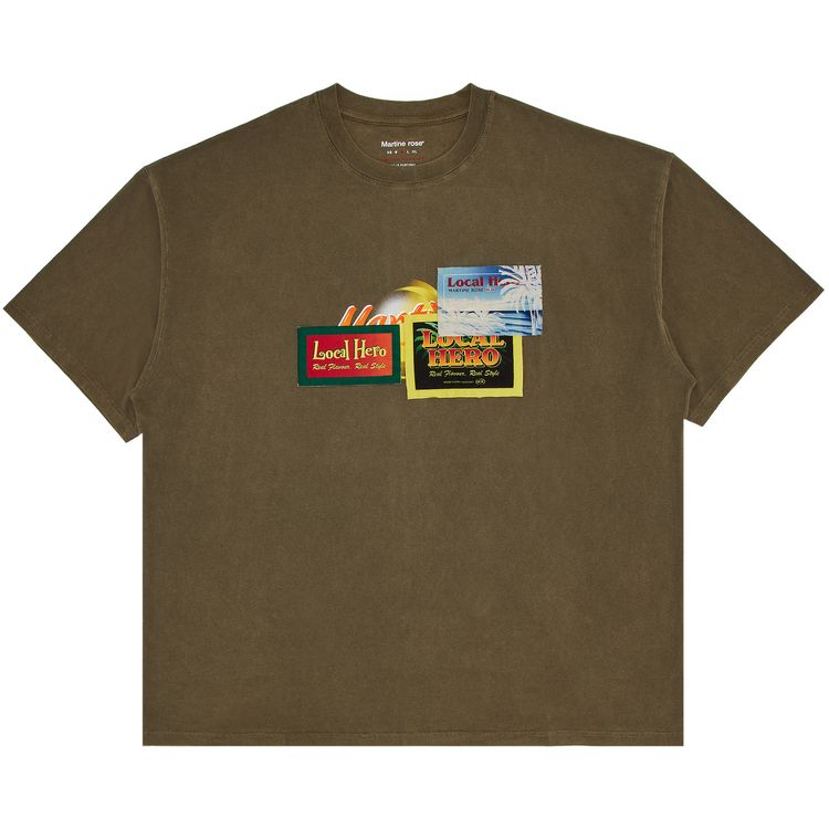 

Футболка Martine Rose Short-Sleeve Oversized T-Shirt 'Green/Khaki', зеленый