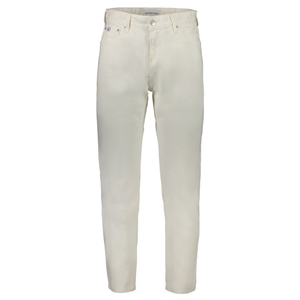 

Белые хлопковые джинсы и брюки Calvin Klein