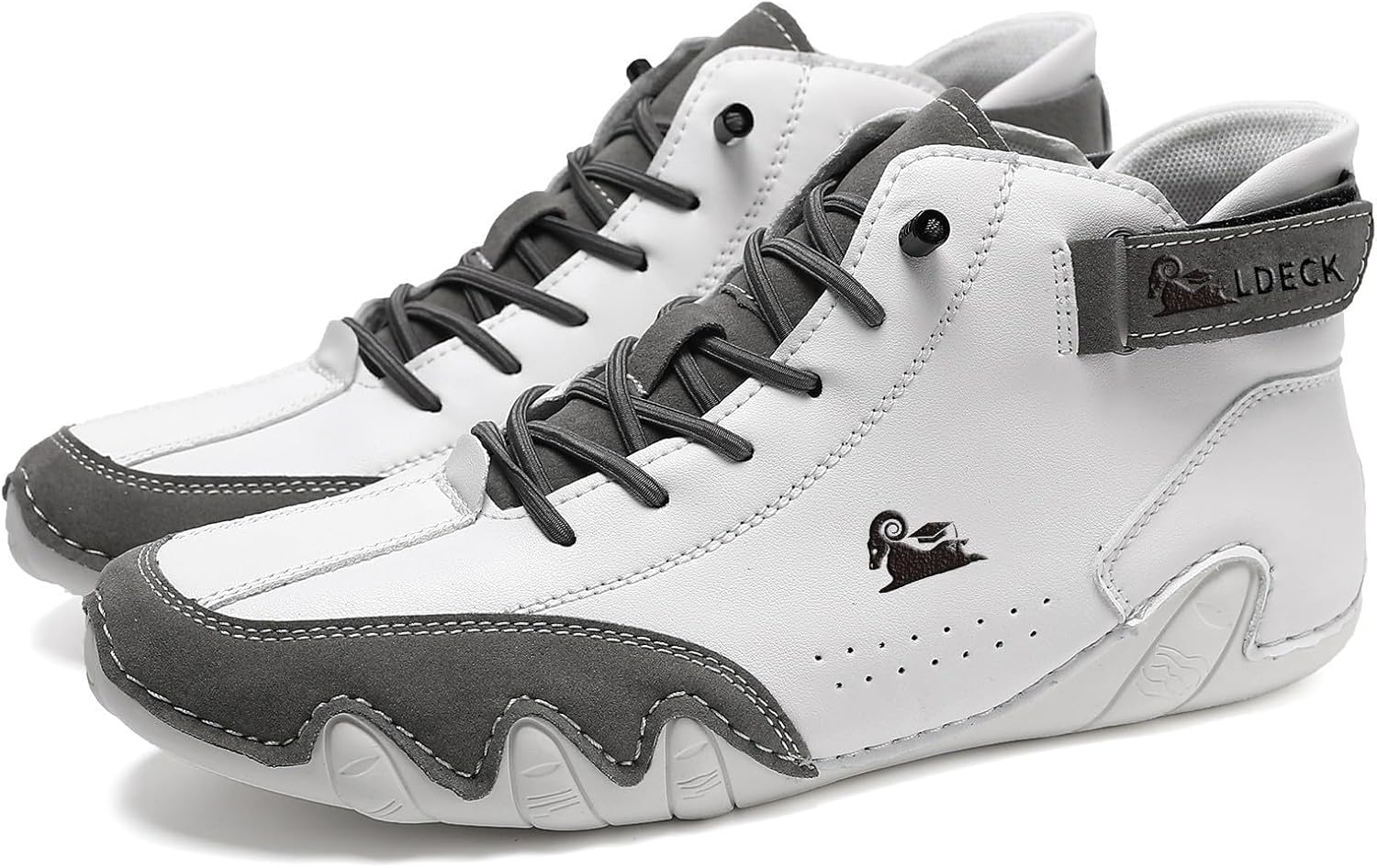 

Ботинки Vogany для женщин и мужчин, чукка на щиколотку, унисекс, повседневные, нескользящие, водонепроницаемые и дышащие, на шнуровке, высокие, легкие, для прогулок на улице, кроссовки Generic, белый/серый