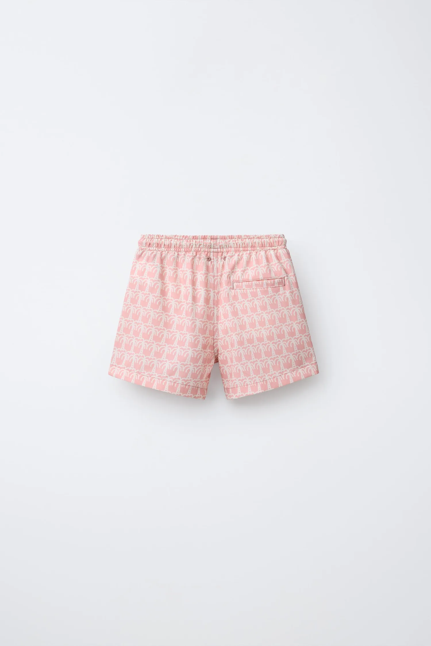 Для детей 6-14 лет / плавки с принтом пальм Zara, бежево-розовый — фото 2