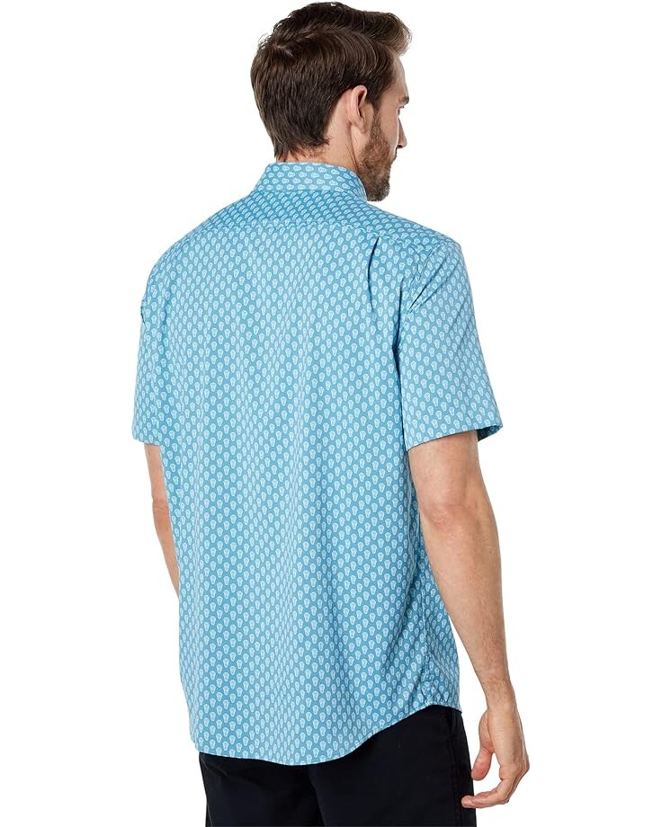 

Рубашка Southern Tide Oh Snap Print Short Sleeve Intercoastal Sport Shirt, цвет Low Tide Blue