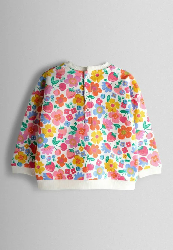 Толстовка прямого кроя с ярким цветочным принтом Jojo Maman Bébé, Light Pink — фото 2