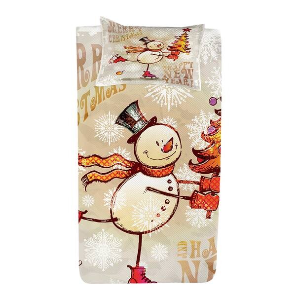 

Покрывало twentyfourn-Set Skating Happy Snowman, 220 см, разноцветный