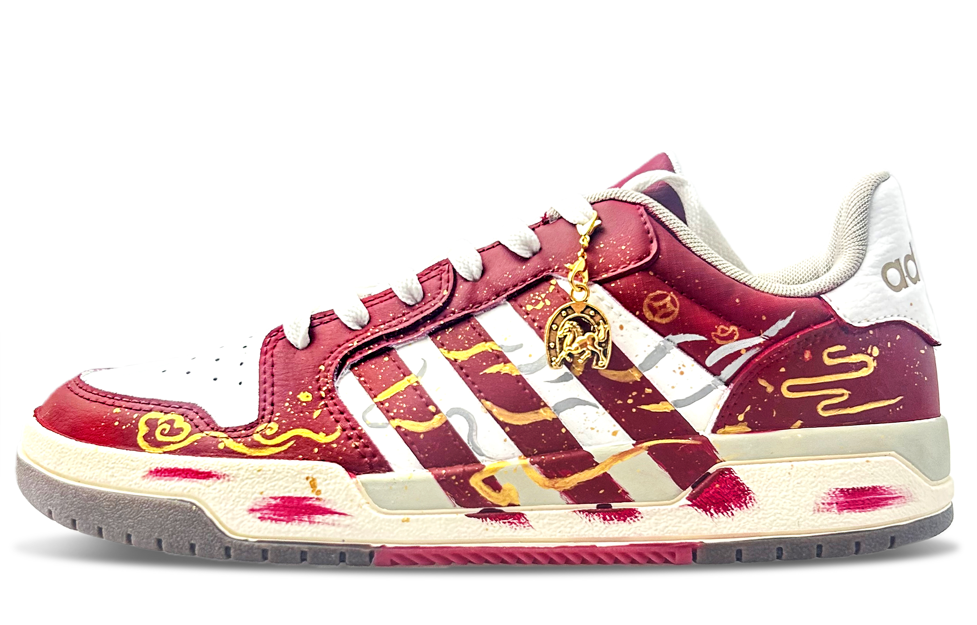 Adidas Neo Кроссовки для скейтбординга Entrap Abrasion Resistant Low top Unisex White Red — фото 3