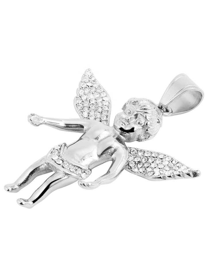 

Adeliás Женский кулон - кулон из нержавеющей стали со стразами серебристого цвета