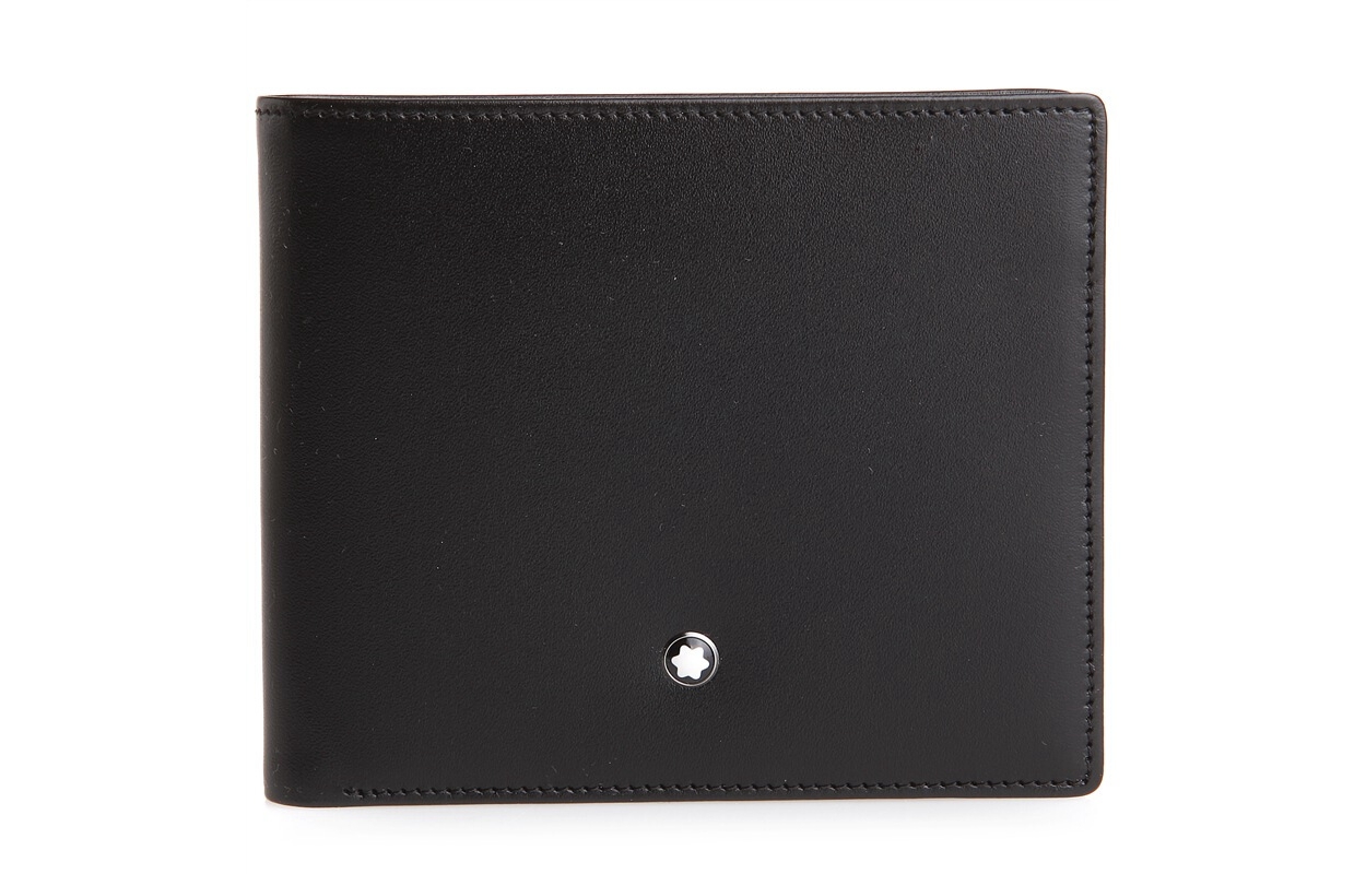 

MONTBLANC Кожаный мужской кошелек для монет черный
