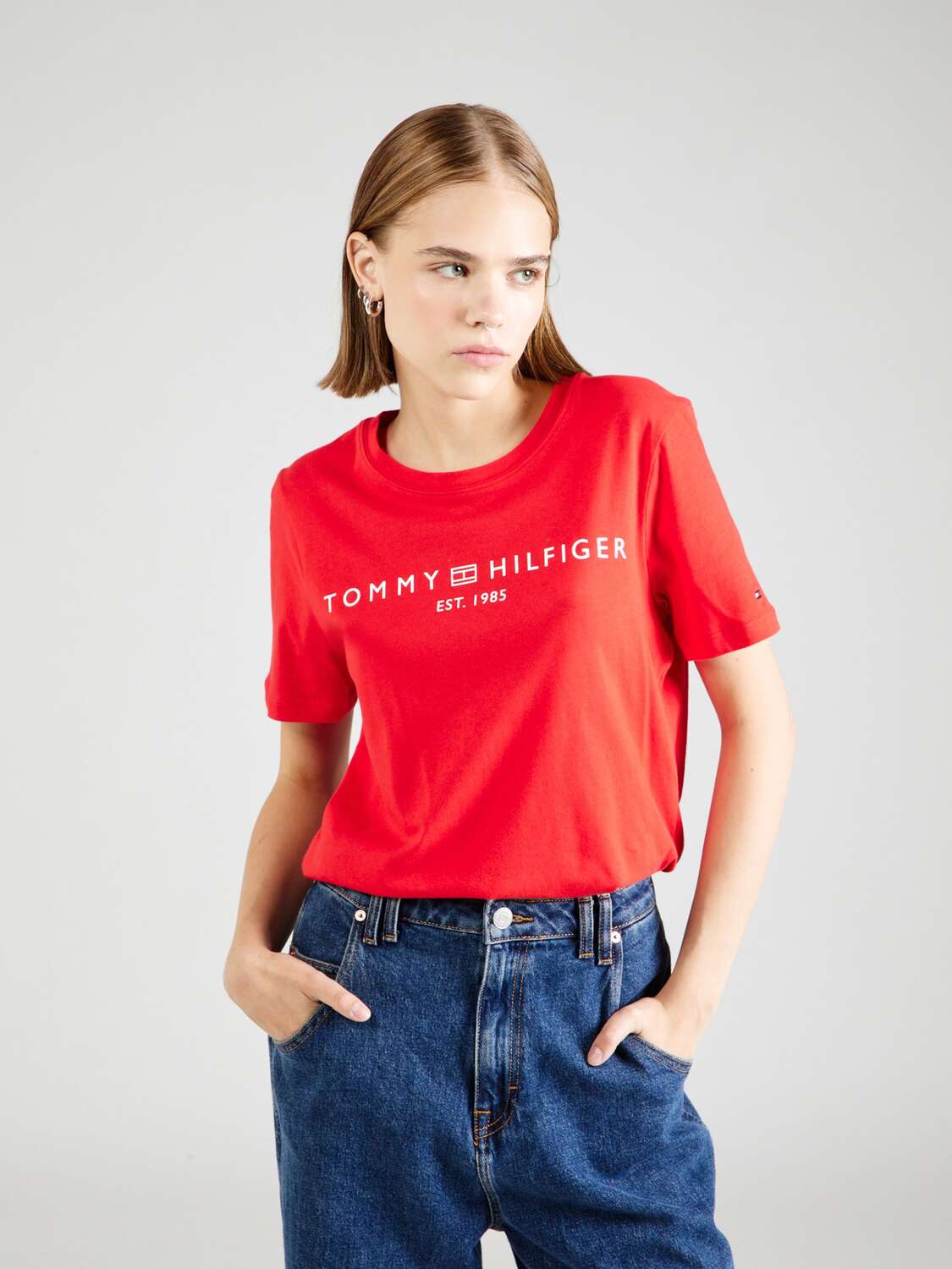 TOMMY HILFIGER Футболка в красном цвете — фото 3
