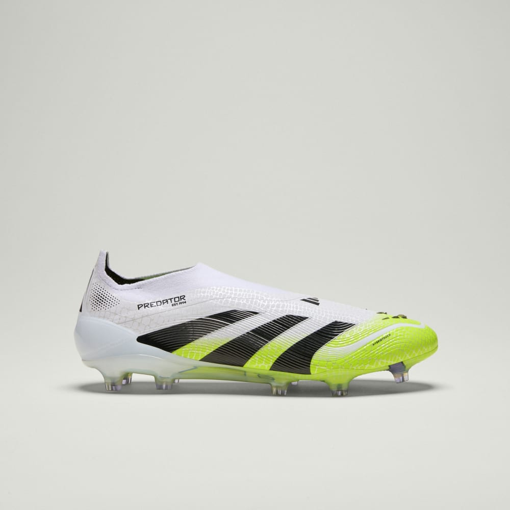 Бутсы Adidas Predator Elite Laceless Firm Ground Cleats, цвет Cloud White/Core Black/Lucid Lemon — фото 3