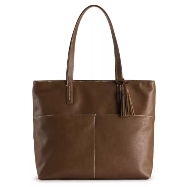 

Большая сумка-тоут с карманами Sonoma Goods For Life, цвет medium brown