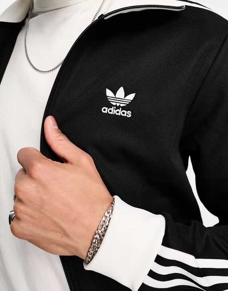 Черная спортивная Куртка adidas Originals Beckenbauer — фото 3