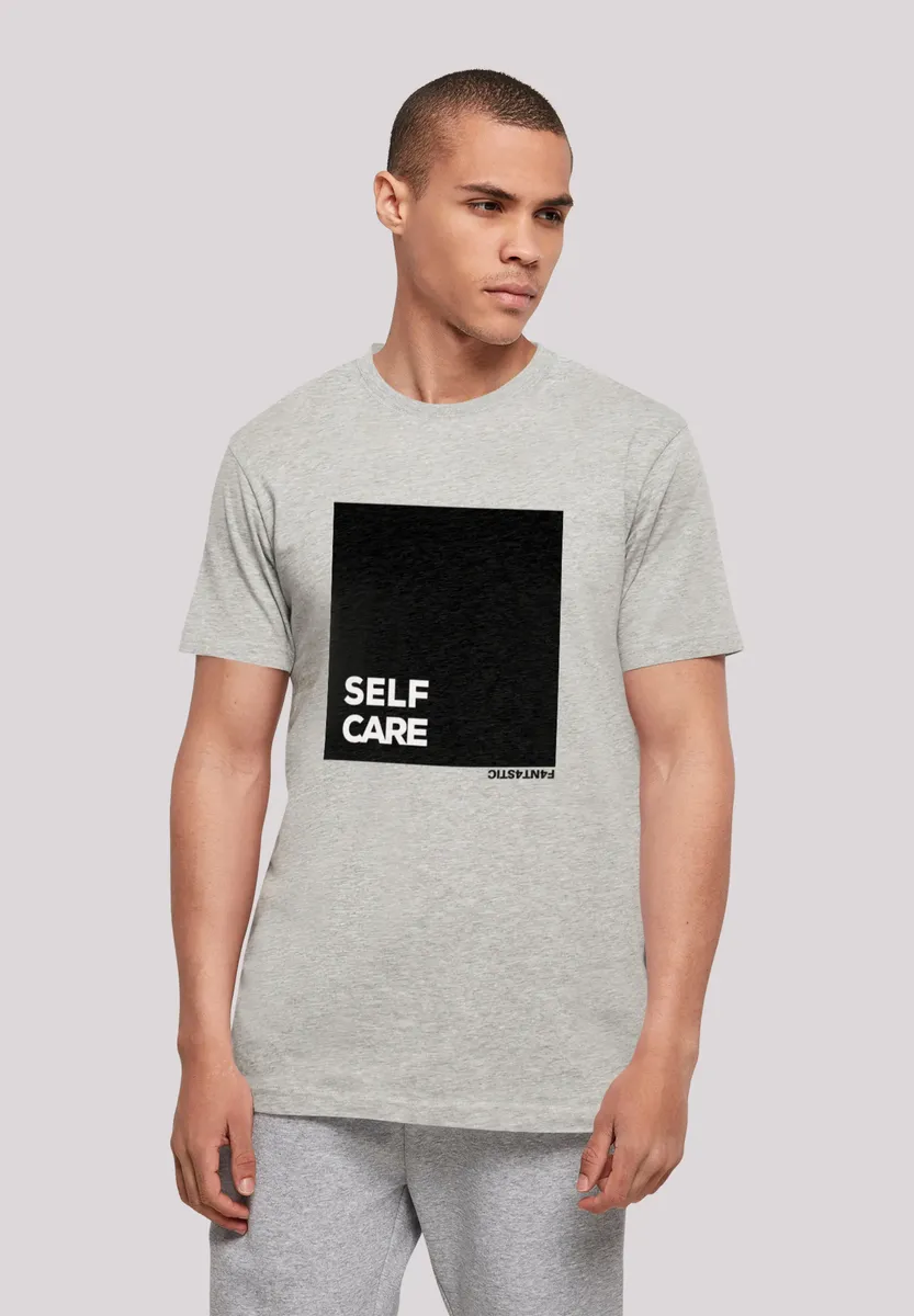 

F4NT4STIC Футболка "SELF CARE TEE UNISEX", принт, серый