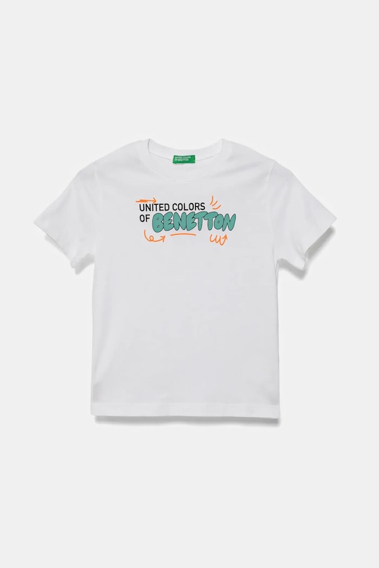 

Детская хлопковая футболка United Colors Of Benetton, белый