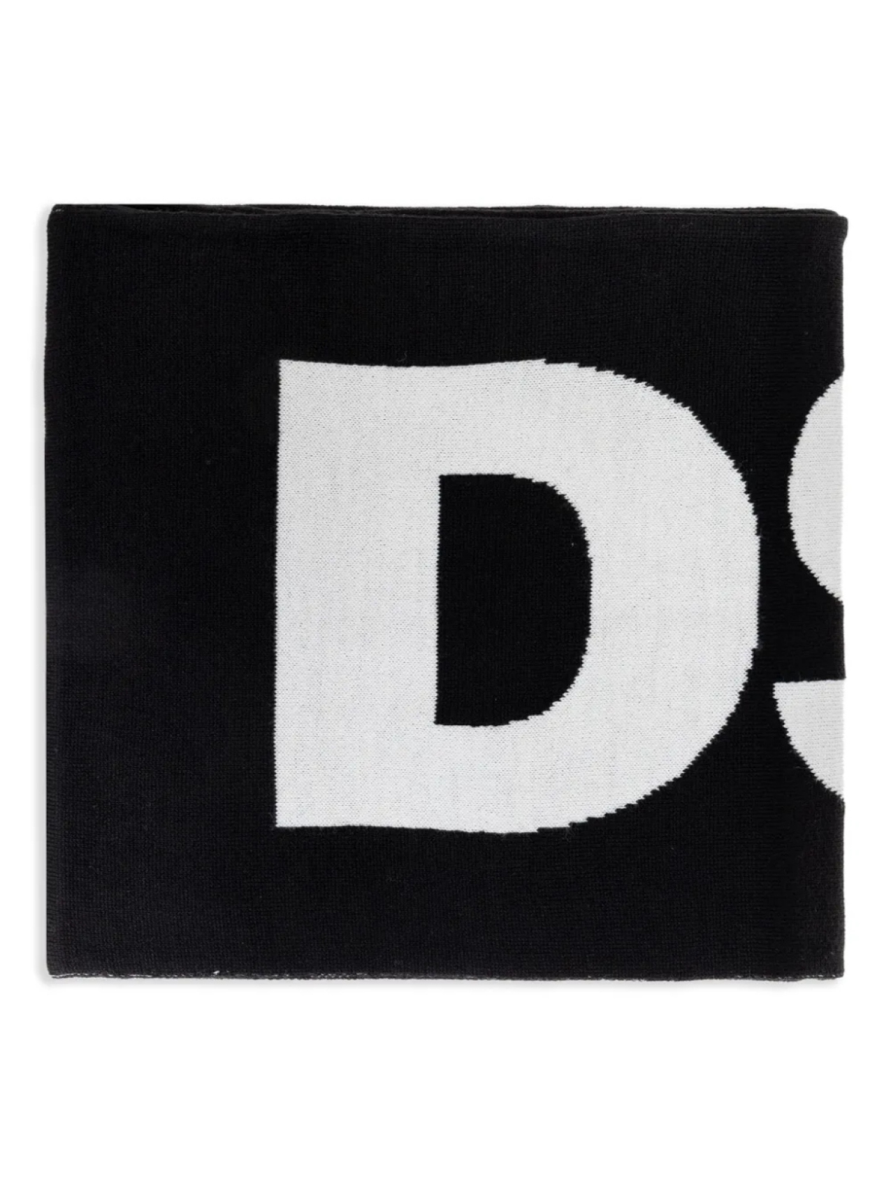 

Вязаный шарф с логотипом DSQUARED2, черный