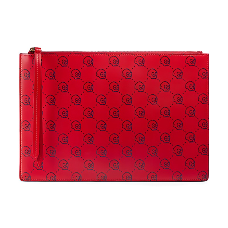 

GUCCI Кожаный клатч унисекс красный
