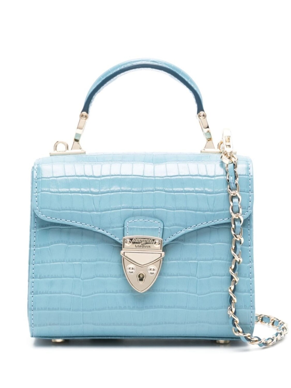 

Aspinal Of London мини-сумка-тоут из кожи Mayfair, синий
