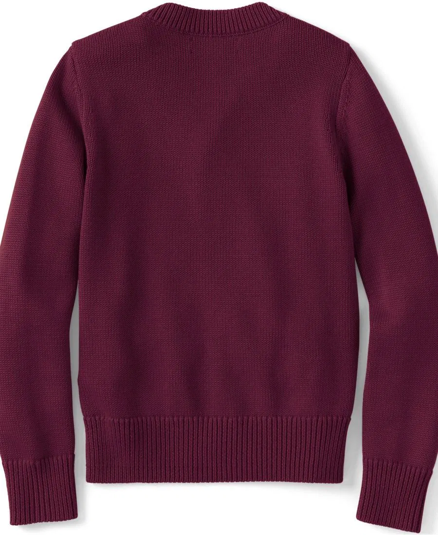 Кардиган Girls Legacy Varsity Lands' End, бордовый — фото 4