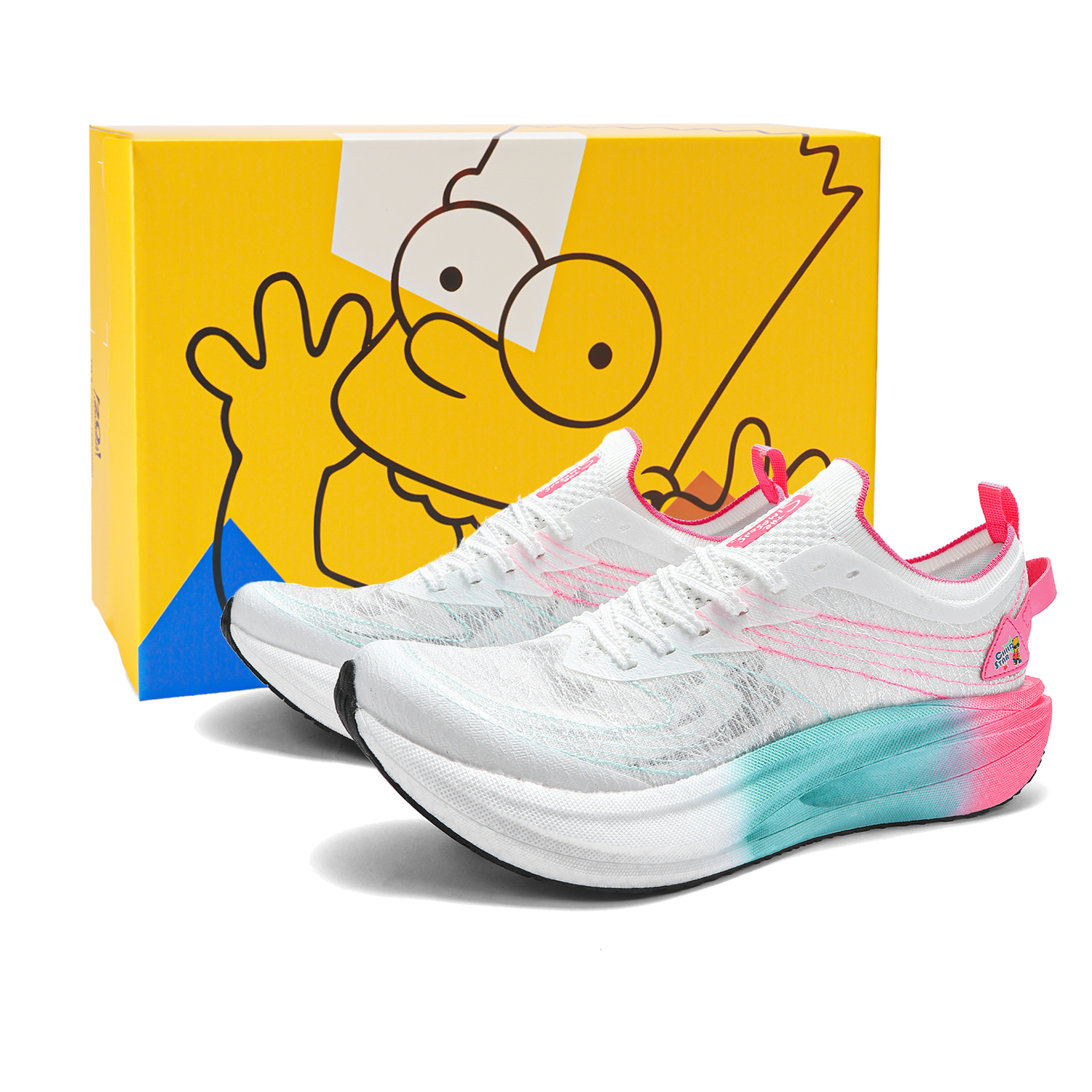 

The Simpsons Повышающие высоту покрытия устойчивые к истиранию дышащие низкие кроссовки для бега унисекс White Jelly Pink [Дышащие], цвет White Jelly Pink[Breathable]