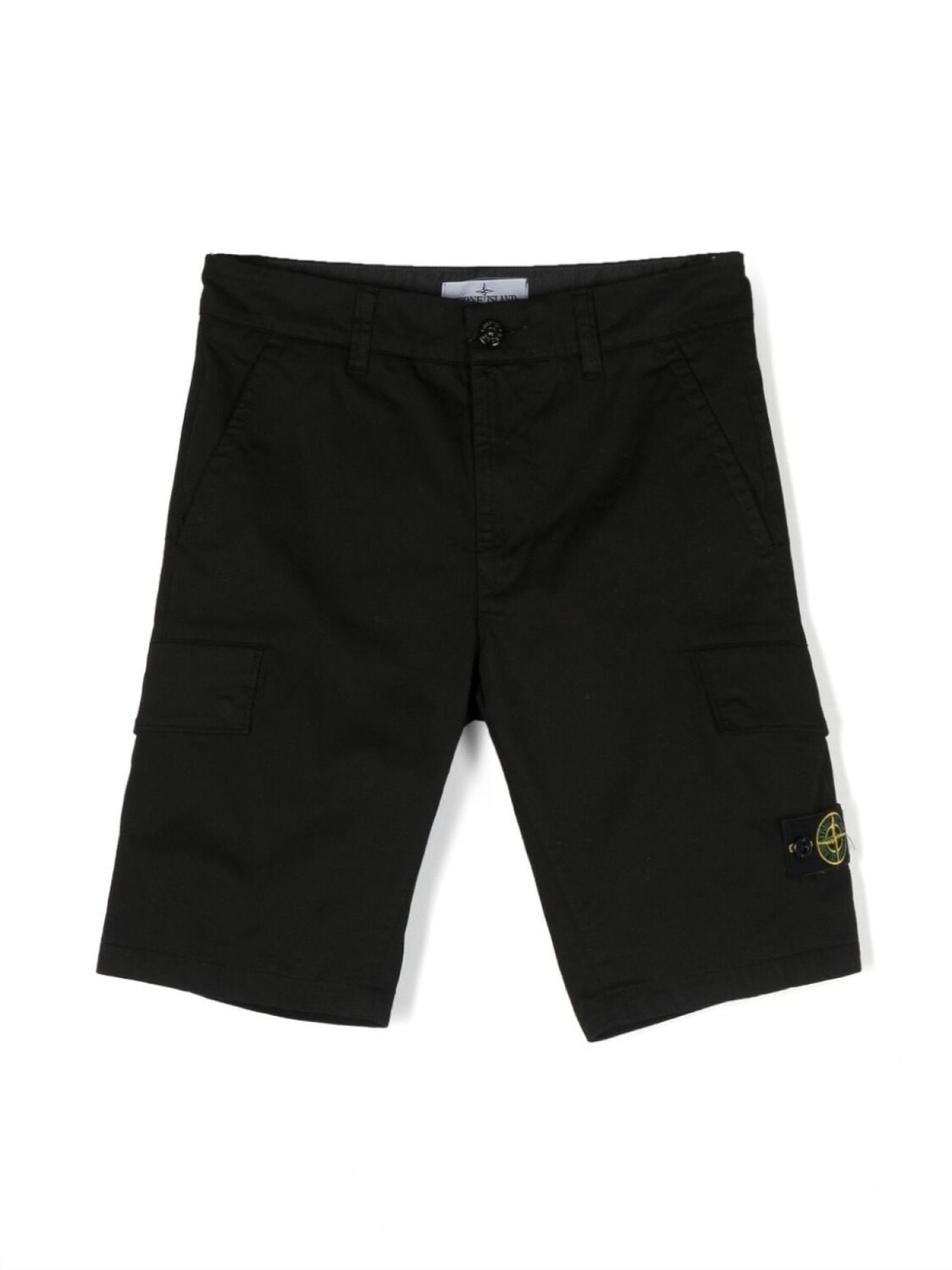 

Stone Island Junior шорты карго с нашивкой-логотипом, черный