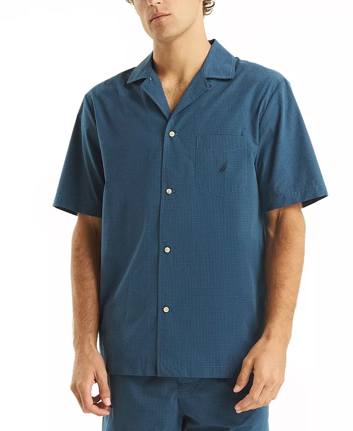 

Мужская пижамная рубашка Crafted Plaid Camp Sleep Nautica, синий