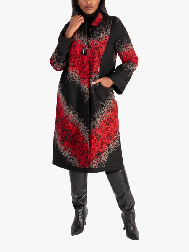

Каракулевое пальто chesca, цвет Black/Red/Grey