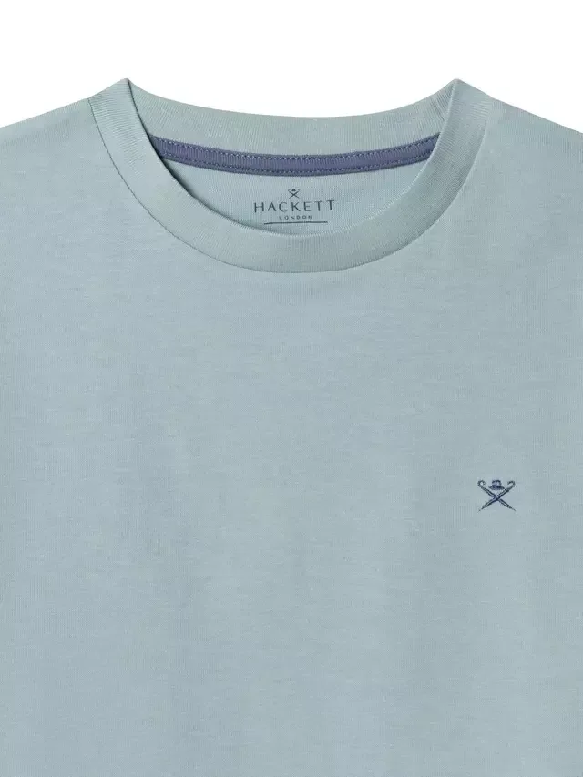 Детская хлопковая футболка с круглым вырезом Hackett London, Menthol Green — фото 3
