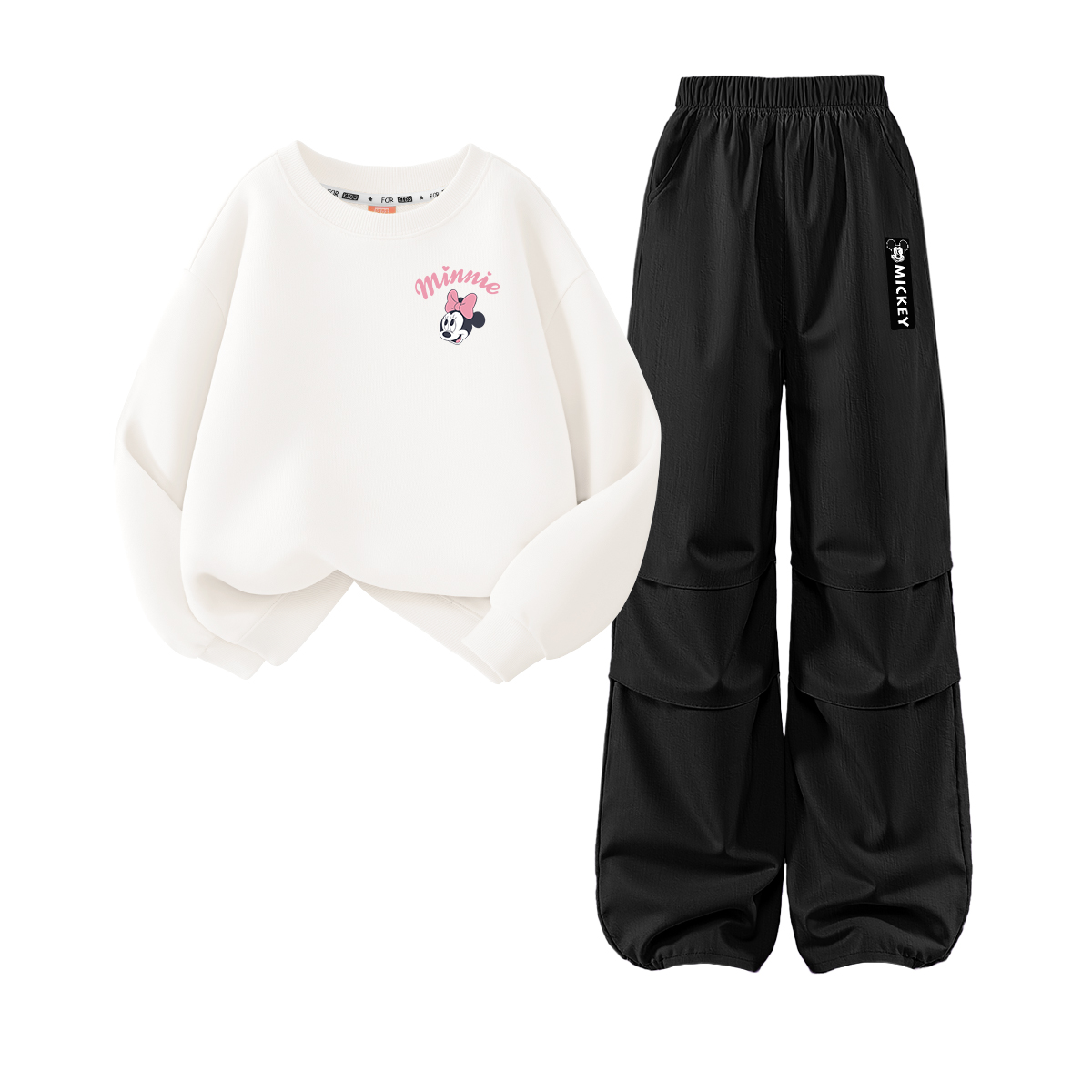 

Детская повседневная спортивная одежда Disney, белый/черный