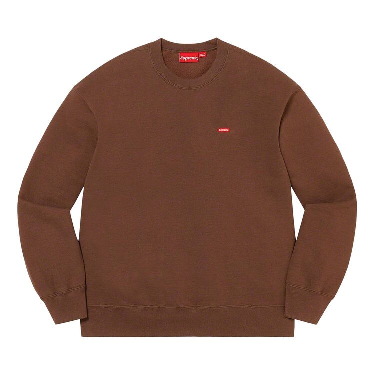 

Толстовка Supreme Small Box Crewneck Dark Brown, коричневый