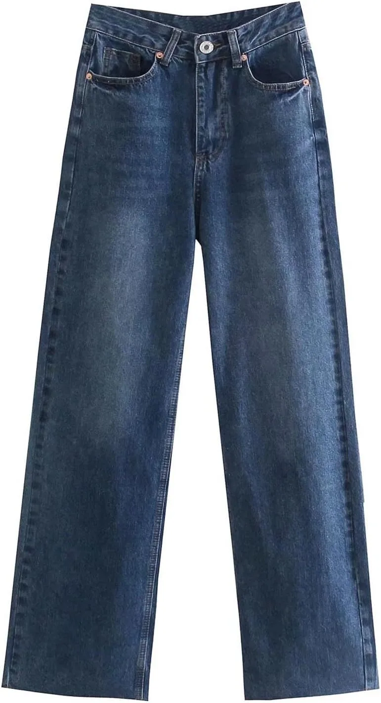 Женские джинсы с высокой талией и прямыми штанинами Stretchy Denim — фото 3