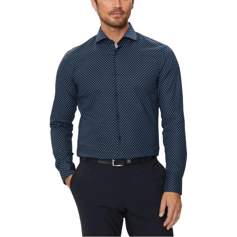 

Рубашка Boss Slim с принтом HUGO BOSS, синий