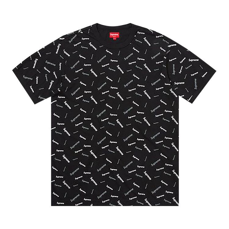 

Футболка Supreme Scatter Ringer Tee Black, черный