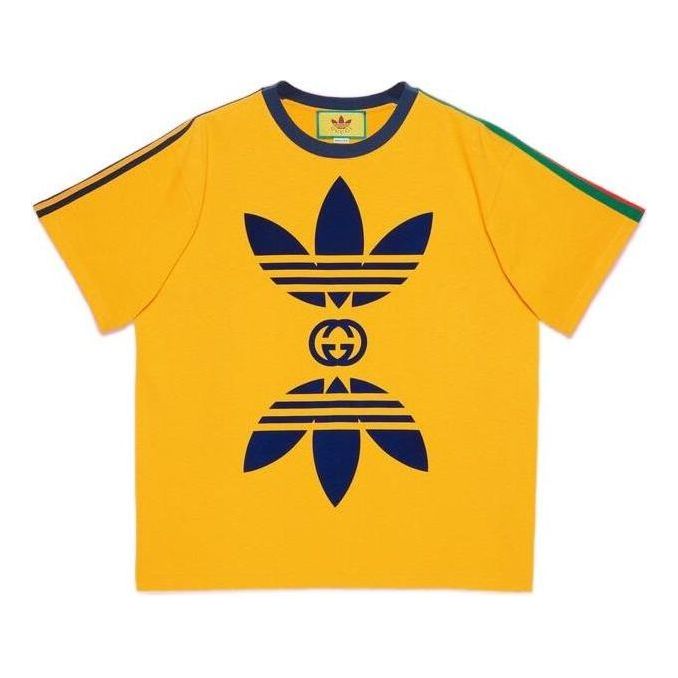 

Футболка Gucci x adidas Cotton Jersey T-Shirt 'Yellow', желтый