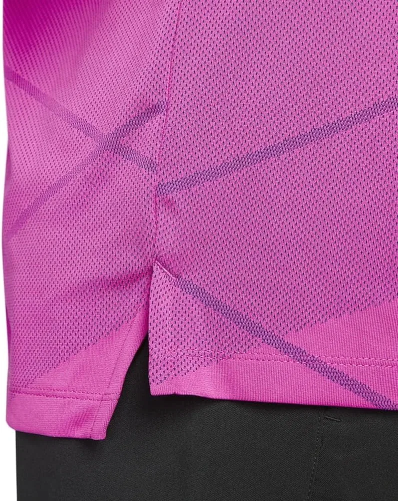 Мужская поло-рубашка для гольфа Nike Dri-FIT Vapor Pink Prime/Black DH0820-642 — фото 3