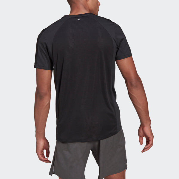 Футболка adidas Heat Rdy Tee Colorblock Reflective Logo Running Sports Short Sleeve Black, черный — фото 3